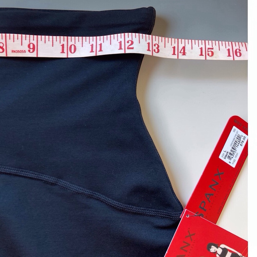 Spanx Compression Crop Knee Pant Black Size Large High Waist Legging NWT - Picture 10 of 11